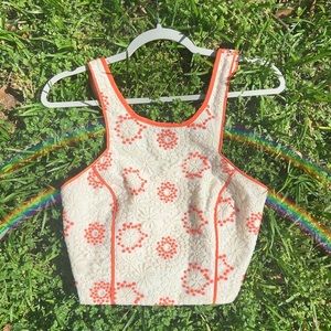 Anthropologie Champagne and Strawberry Top